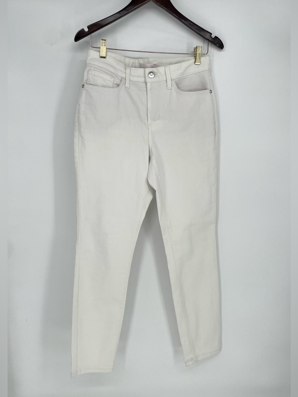 Lauren Conrad Classic White Skinny Jeans With Pockets Stretch Cotton Blend